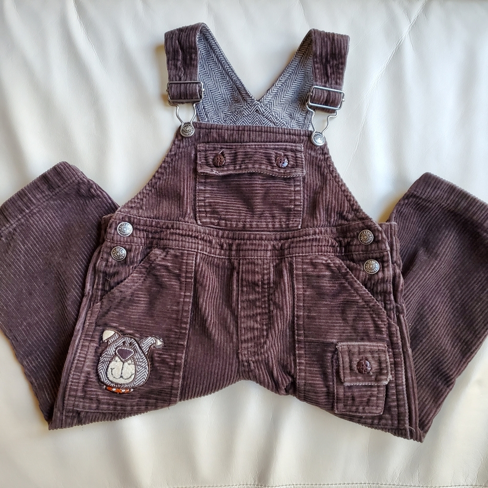 Little Legends Brown Corduroy Overalls